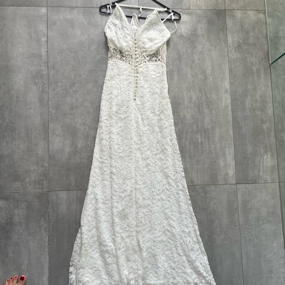 🦄REDUCED🦄 JARLO White Boho Lace Wedding Dress - Picture 5 of 9